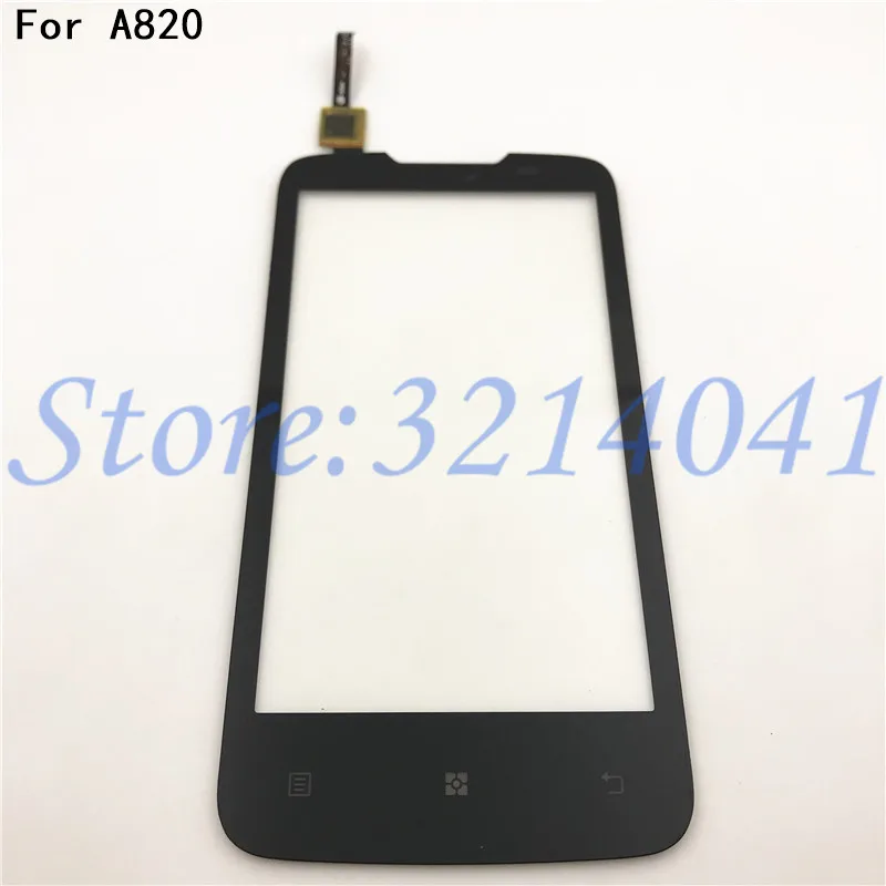 

4.5 inches Touch Screen For Lenovo A820 A 820 Touch Screen Digitizer Sensor Front Glass Lens Panel+Tracking number