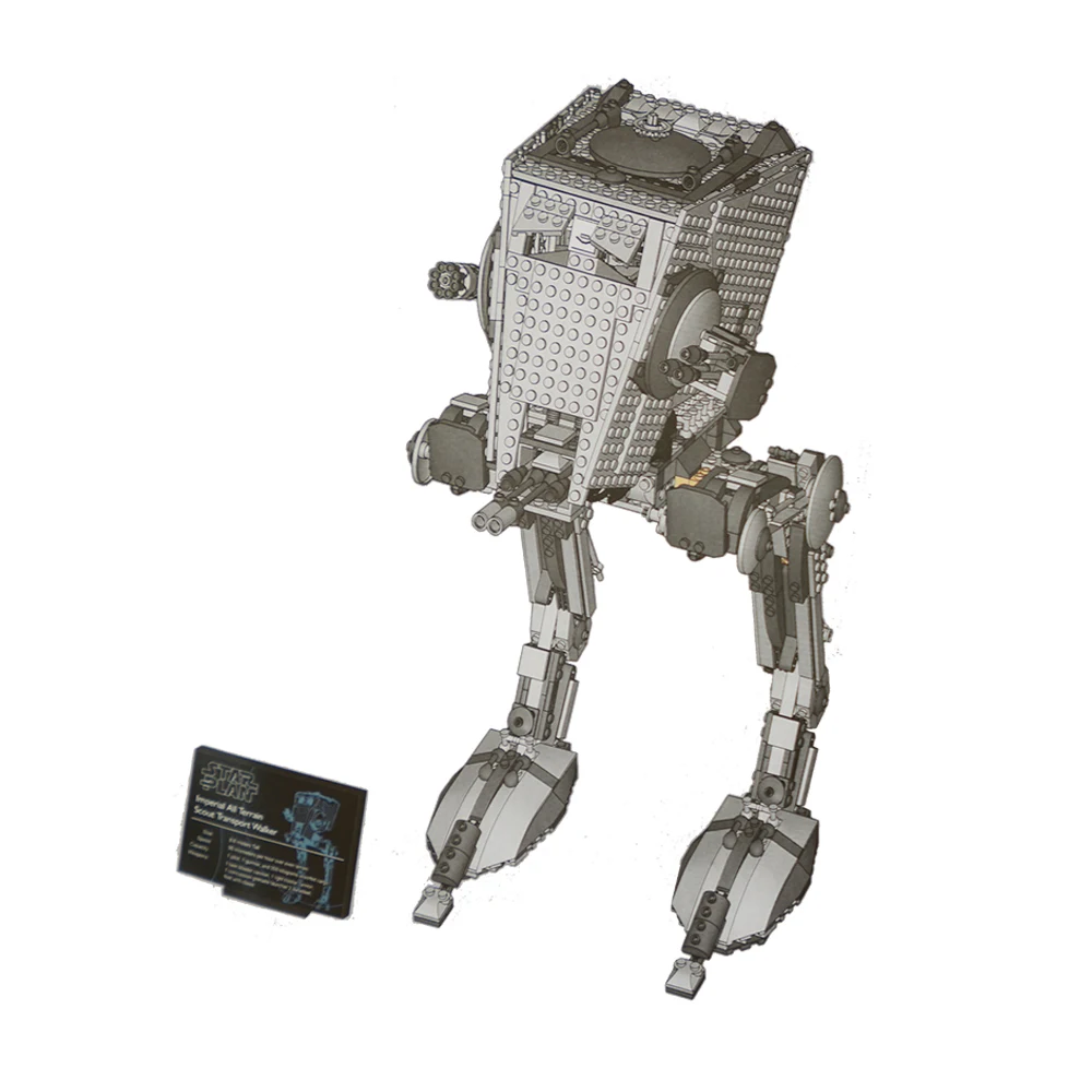 

Star 1068PCS Series New The Empire AT-ST Robot Building Blocks Bricks Set DIY Educational Toys Compatible legoinglys 10174