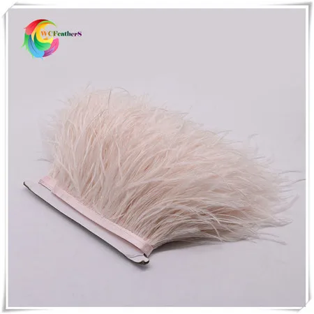 1 skin pink ostrich feather fringe 2