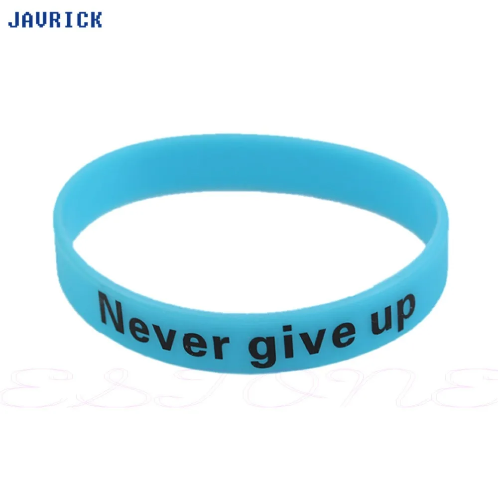 

JAVRICK Silicone Rubber Elasticity Sport Wristband Cuff Bracelet Bangle Glow In Dark New