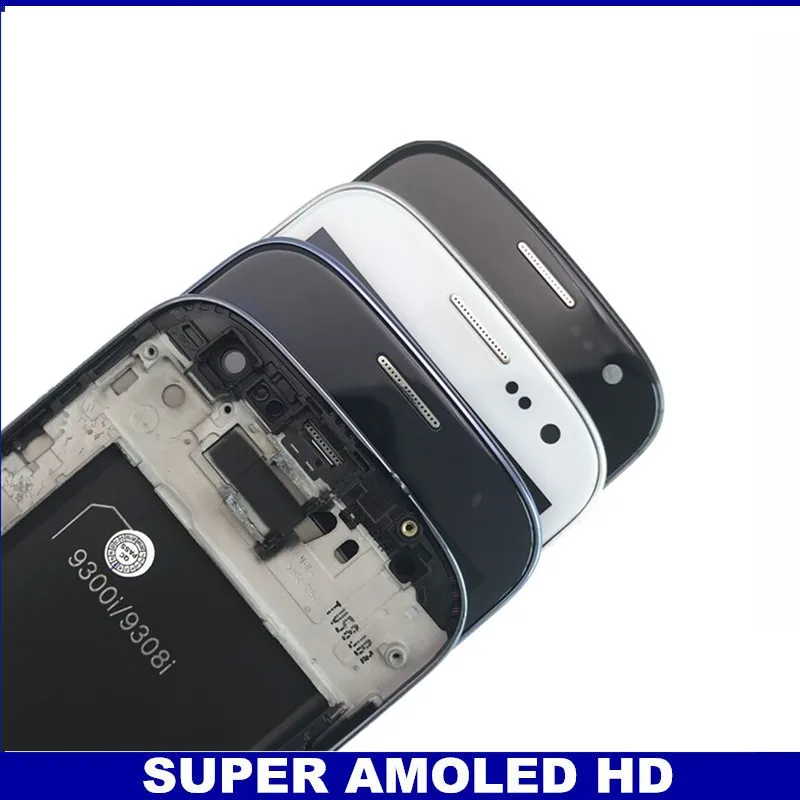 AMOLED ЖК-дисплей сенсорный дигитайзер для samsung Galaxy S3 Neo i9300i i9301 i9301i i9308i телефон с заменой рамки