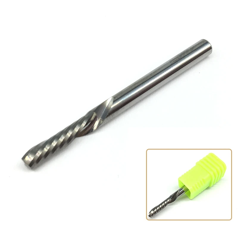 1pcs One Flute End Mill 3mm 3.175 mm 12mm CEL 1 Flute Carbide End Mills