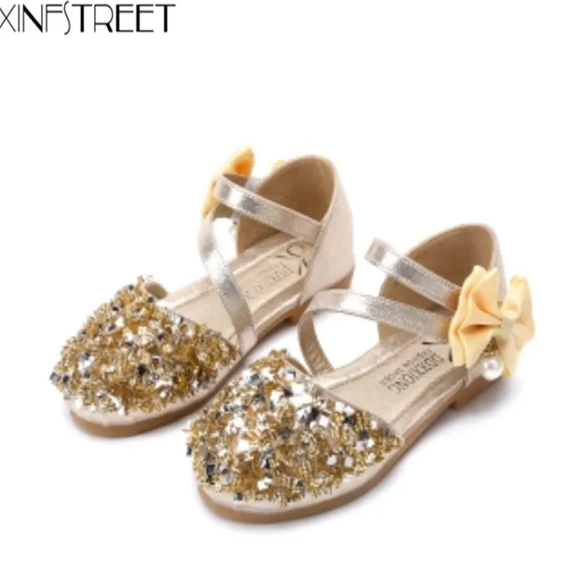 Xinfstreet обувь для девочек принцесса горный хрусталь мягкой дышащей хорошая малыша дети принцесса Обувь для девочек детская обувь для детей