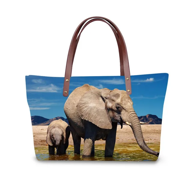 Elephant Print Las Handbag Women Lovely Note Pattern Handbags Elephant Print Las Handbag Women Lovely Note Pattern Handbags Messenger Bag Purse