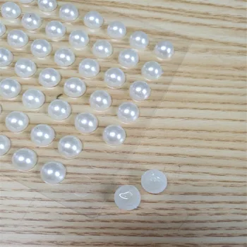 

63pcs/sheet Flatback Imitation Pearls White Acrylic Beads Self Adhesive Sticker Mobile PC Nail Art Decals DIY Craft Accessories