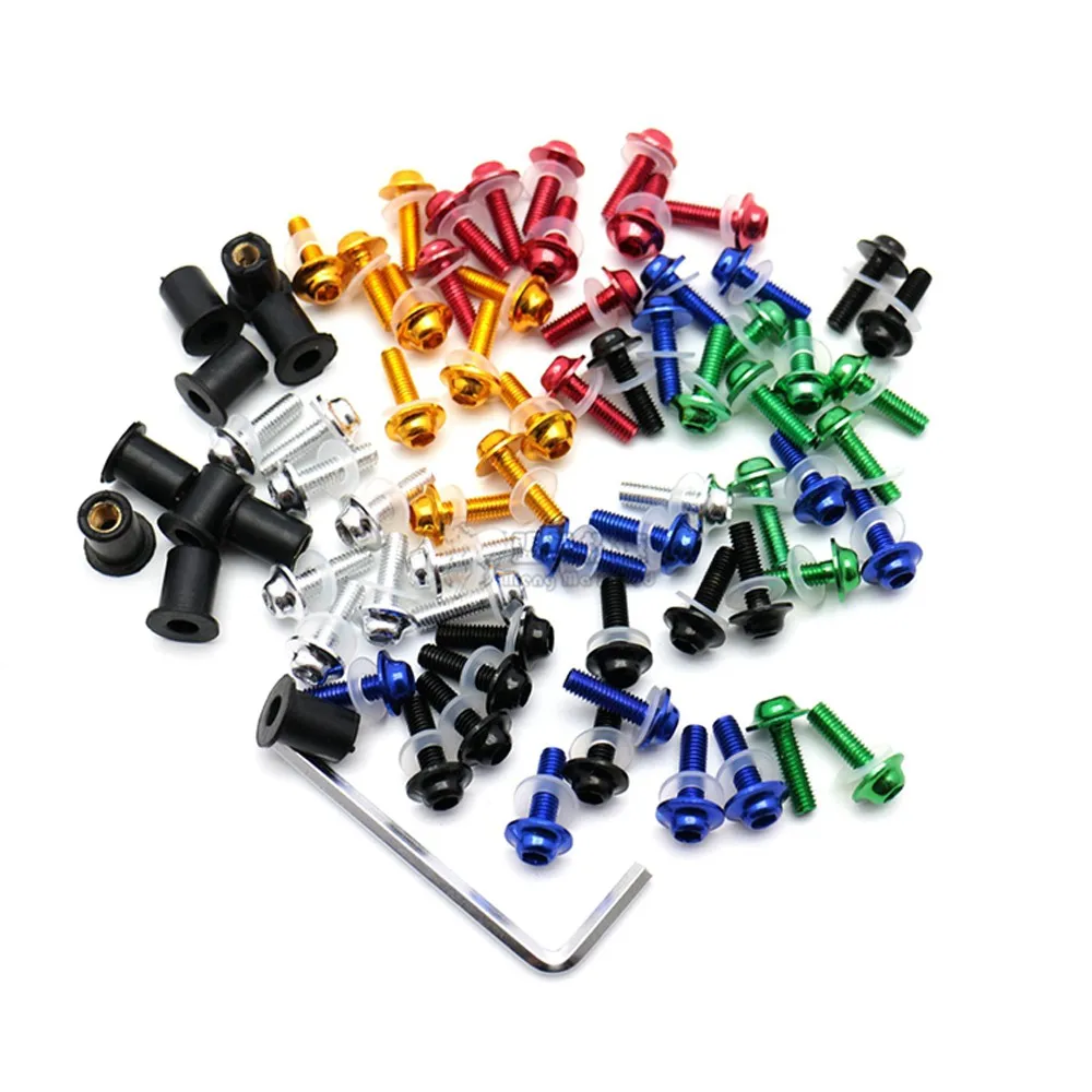 

10pcs M5 5mm Universal Motorcycle Windscreen Windshield Bolt Screw Kit Fixed Decorative Screws Motorbike Windscreens Accessories