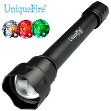 UniqueFire 1501 xre-светодиоды фонарик 38 мм выпуклая линза зеленый/красный белый свет факел зум фокус регулируемый фонарь для похода