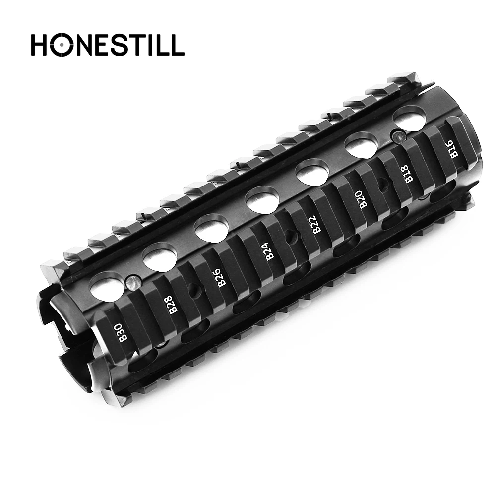 

M4/ M16 Airsoft AEG RIS Handguard 6.7 inch CNC Picatinny Quad Rails Handguard 20mm 4 Rail Mount System Tacband G13M Series