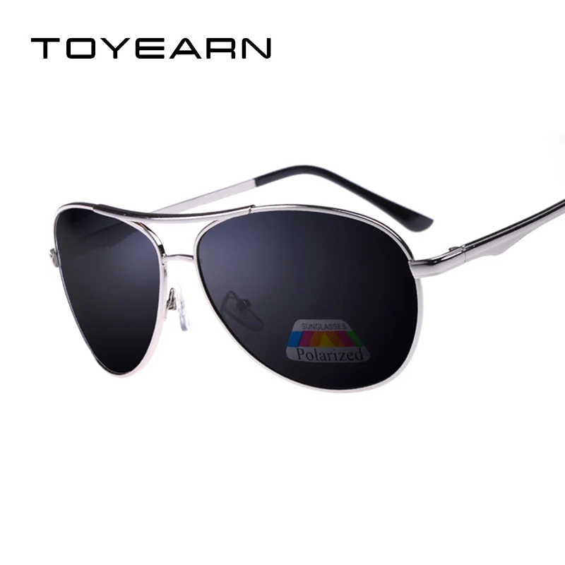 

TOYEARN Fashion Frame Quality Oversized Spring Leg Alloy Men Sunglasses Polarized Brand Design Pilot Male Sun Glasses Driving