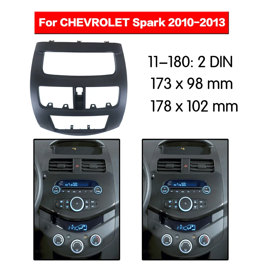 

Car Radio Fascia Multimedia Frame Kit For CHEVROLET Spark 2010 2011 2012 2013 Facia Panel Trim Dash CD 2 Din Audio Bezel dash