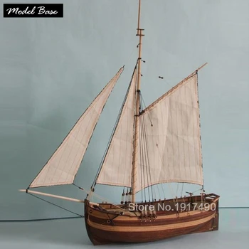 

Wooden Ship Models Kits Diy Educational Train Hobby Ship Model 3d Laser Cut Wood Scale Model 1/50 Chapman boat size485*113*553mm