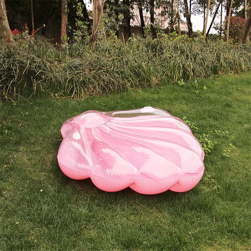 

Pink Inflatable Shell Float Huge Size Inflatable Scallop Floating Row Swim Ring Liferaft Women Giant Pool Float