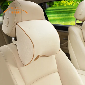 

Car Seat soft Neck Pillow headrest Car styling For Mercedes Benz BRABUS AMG Citroen BMW LADA TOYOTA Abarth JMD Seat Accessories