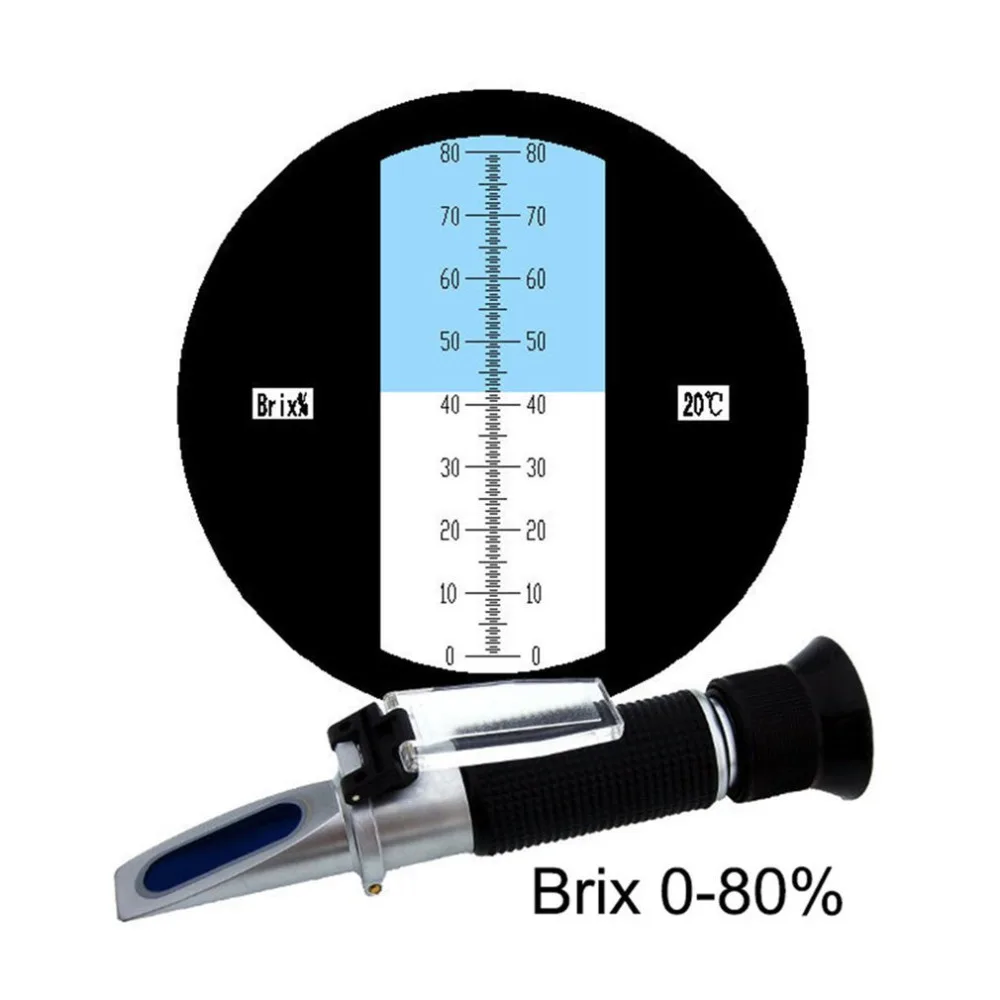 New Portable Size Refractometer For Liquor Alcohol Content Meter 0 80