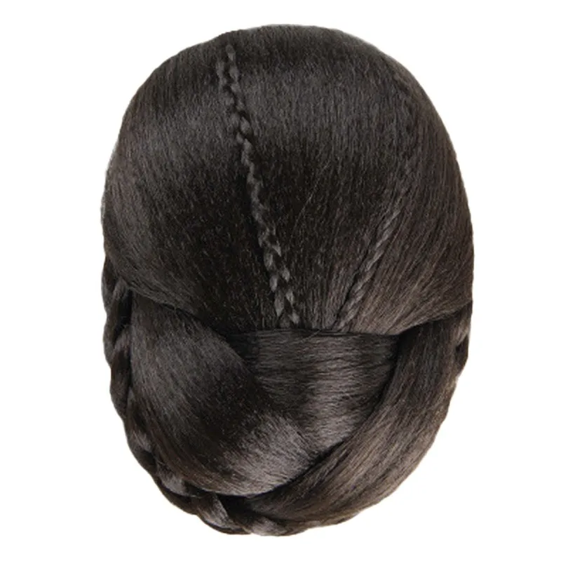 wigs for women Hair Braided Wig Bun Wavy Party Wigs Heat Resistance