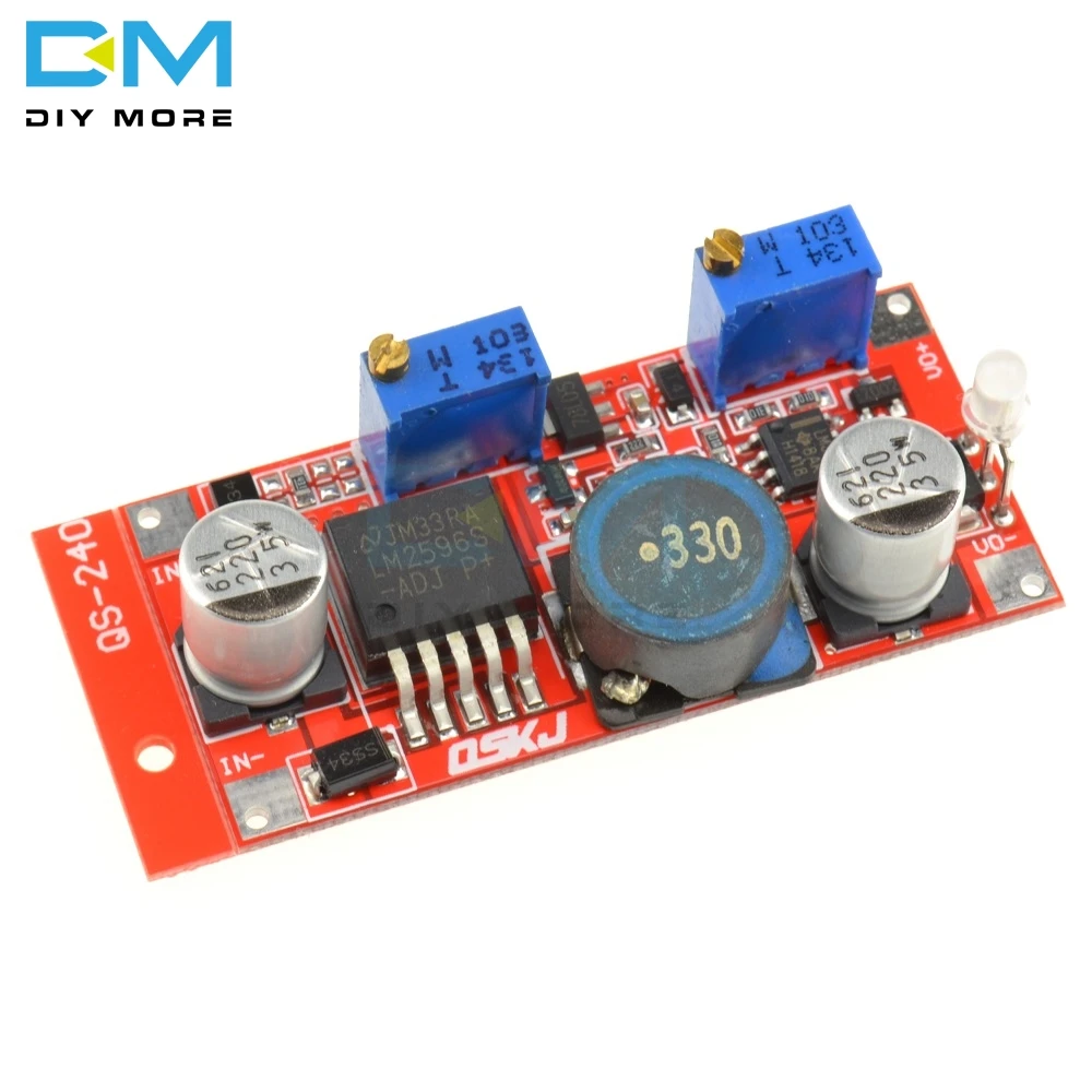 

DC DC 5-35V To 1.25-30V 3A Step Down Buck Power Supply Module LM2596 Constant Current Adjustable Voltage Regulator Board