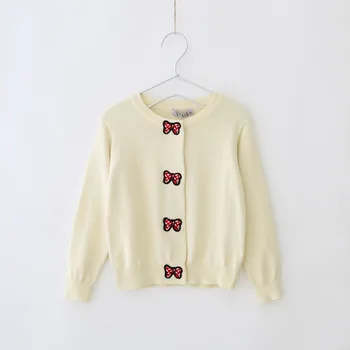 

New Autumn Winter Baby Girl Sweater Strawberry Rabbit Bow Embroidery Casual Cotton Cardigan Long Sleeve O-neck Children Sweater