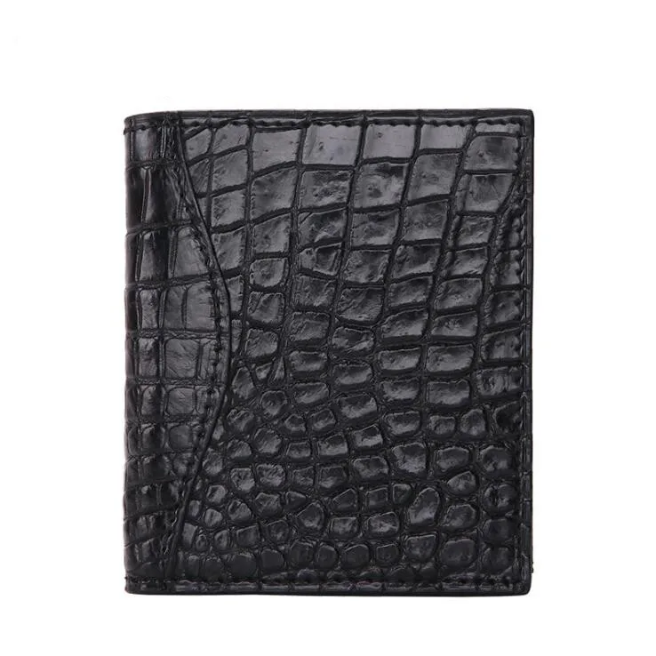

Free freight crocodile skin handmade wallet Multicard Genuine Leather Men wallet Corss Pattern Coin purse