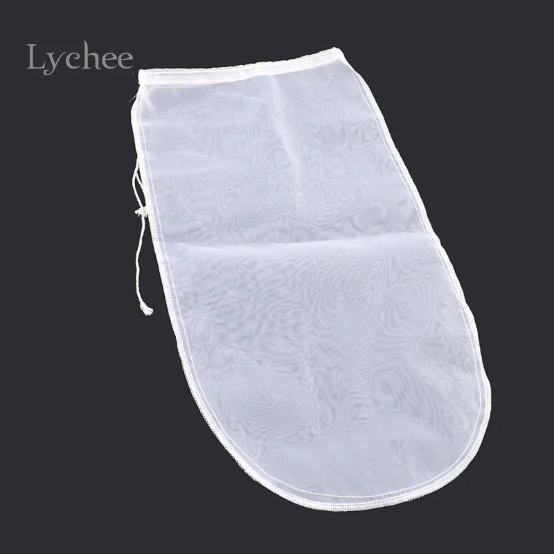 

Lychee 2 Pieces/Lot Reusable Nylon Strainers Tea Pulp Fruit Juice Jelly Food Nut Milk Filter Bag