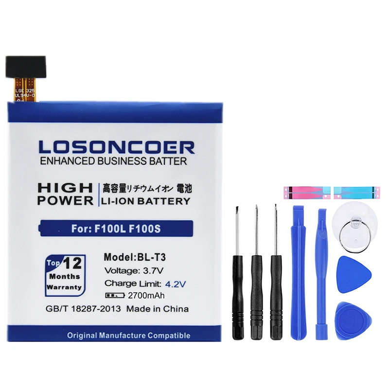 Losoncoer 2700 мА/ч, BL-T3 высокое качество батарея для LG Optimus VU F100 F100L F100S F100K VS950 P895 батарея+ подарок