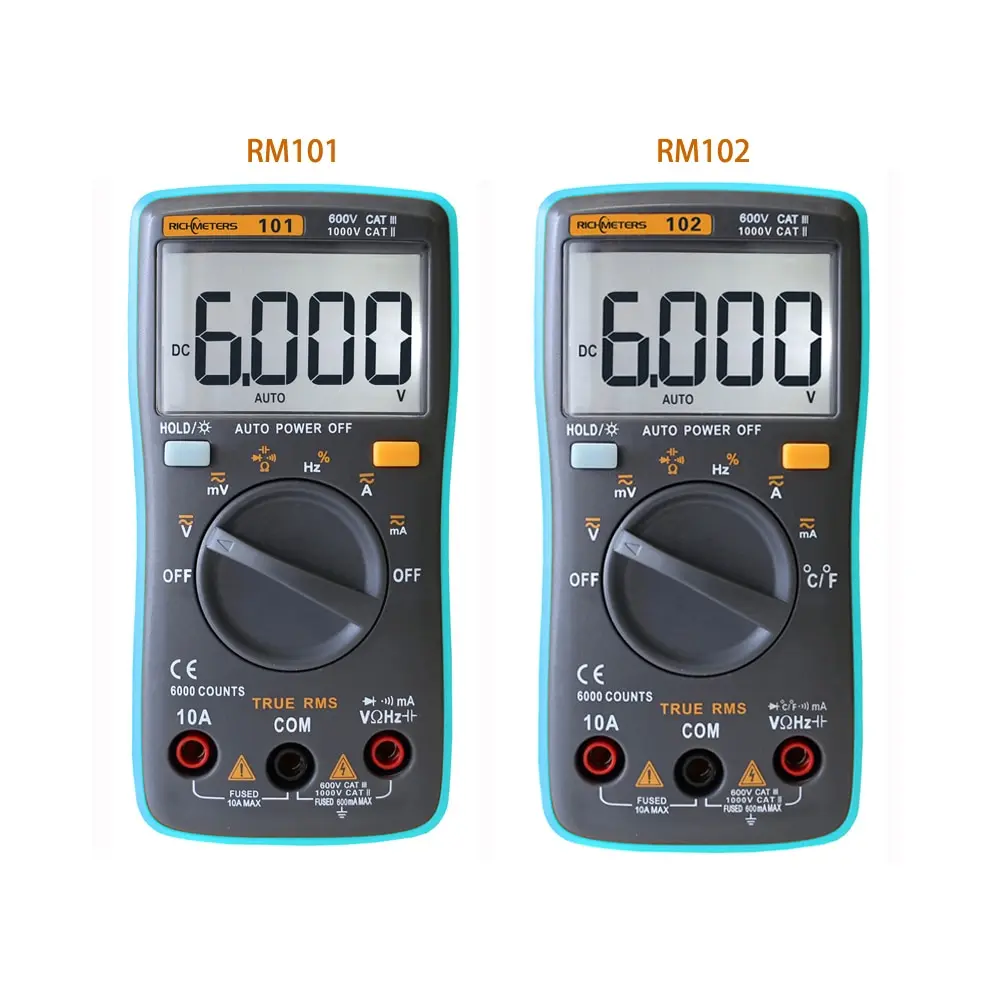 Digital Multimeter RM102 101 409B Multimetro DC AC Voltage Current Meter Resistance Diode Temperature Tester Ammeter Voltmeter Digital Multimeter RM102 101 409B Multimetro DC AC Voltage Current Meter Resistance Diode Temperature Tester Ammeter Voltmeter