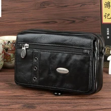 Новое поступление, Мужская маленькая сумка-мессенджер на плечо, чехол для телефона, кошелек из натуральной кожи, ремень для путешествий, поясная сумка