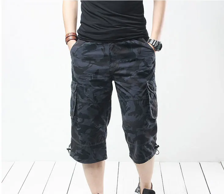Высокое качество летние мужские мешковатые мульти карманные военные Короткие штаны-карго Горячие Бриджи мужские длинные тактические короткие размера плюс 6XL