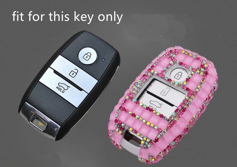 Подарок Роскошные кристаллы Bling Дело Key Holder бумажник для KIA K3 K5 Sorento KX5 Optima KX3 K3S Sportage Carens Smart брелока крышка