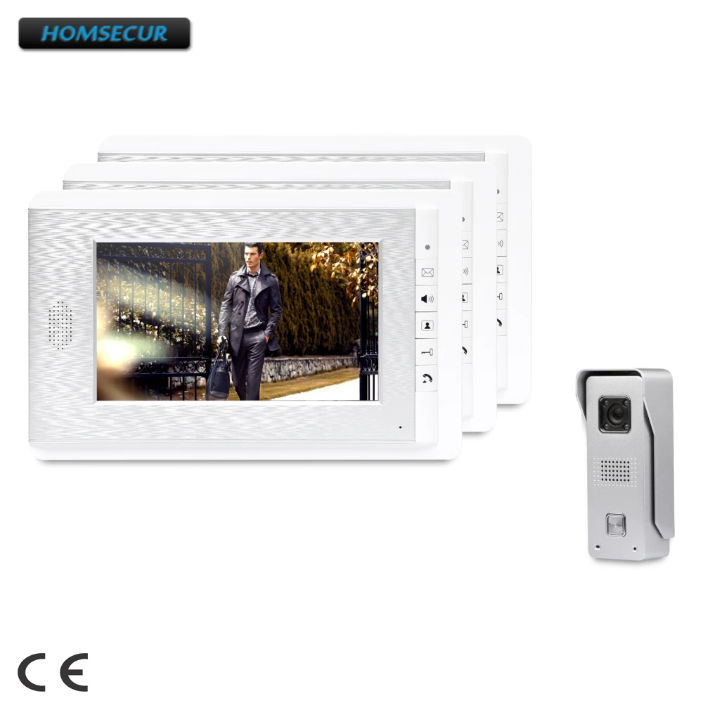 

HOMSECUR 7inch Wired Video Security Door Phone Electric Lock Supported for Home Security : XC002+XM708-S