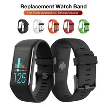 Silicone Replacement Strap Black Buckle Wristband Watch Band For Polar A360 A370 GPS Smart Watch Smart Bracelet Accessories цена Silicone Replacement Strap Black Buckle Wristband Watch Band For Polar A360 A370 GPS Smart Watch Smart Bracelet Accessories цены онлайн