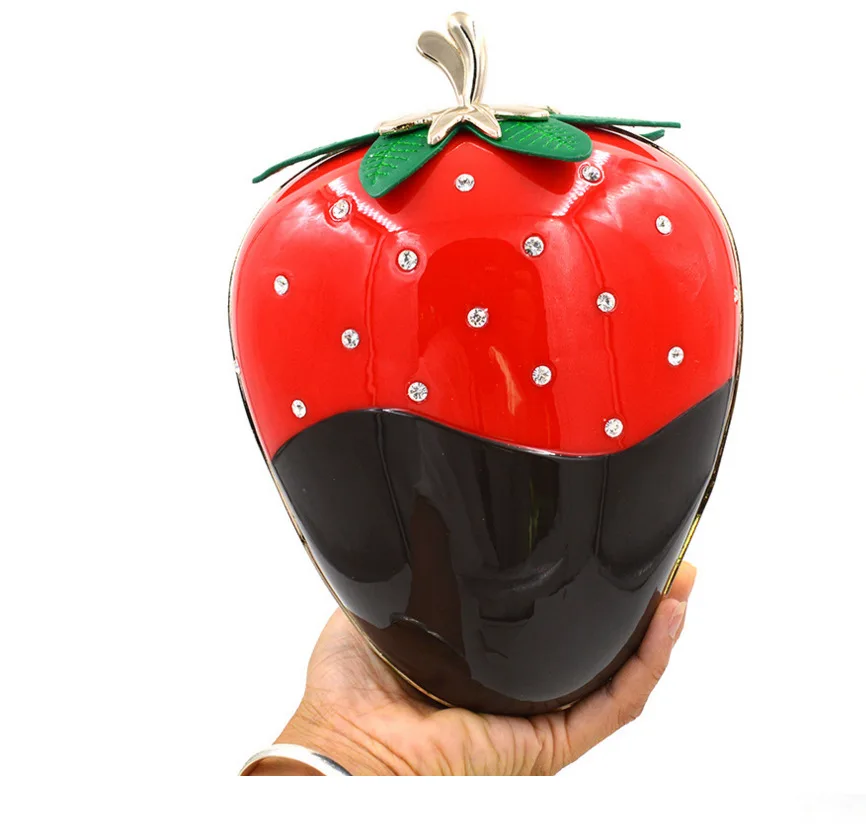 Luxury Handbags Women Bags Designer Clutches Women Acrylic Strawberry Diamonds Evening Clutch Bag Laies Party Clutches Purse