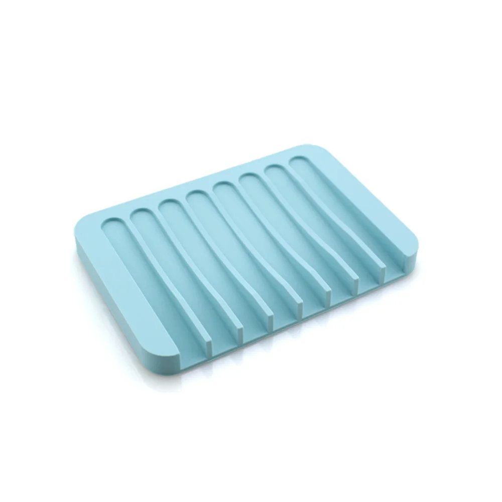 Light blue Кухня Soapbox мыльница товары для дома Противоскользящие силиконовые Горячая Высокое качество Ванная хранилище держатель гибкий 1 шт - Цвет: Light blue