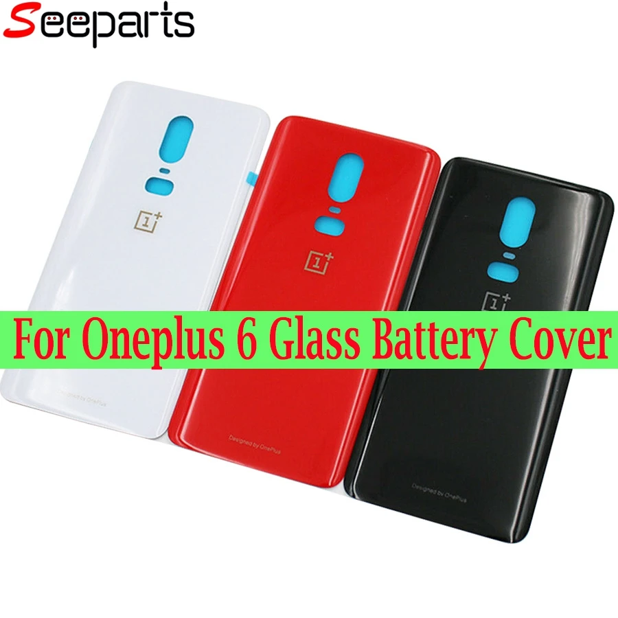 

For Oneplus 6 Glass Battery cover Door Smart Phone Back Cover Replacement Repair Part for one plus 6 1+6