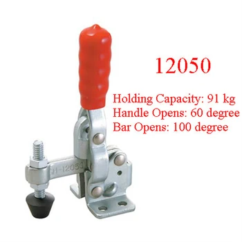 

5PCS Fixed Spindle Flanged Base Vertical Type Toggle Clamp 12050 Holding Capacity 91KG 201LBS