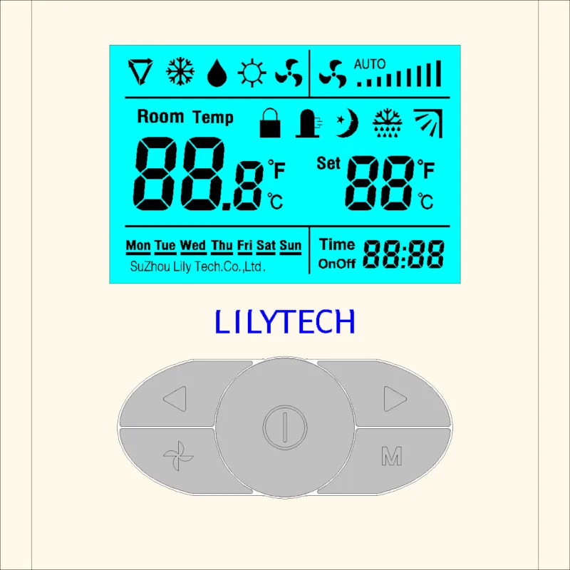 ZL-U10C, Универсальный AC система управления, Кабинет AC контроля печатных плат, ЖК-дисплей Дисплей, кондиционер пульт дистанционного управления, Lilytech