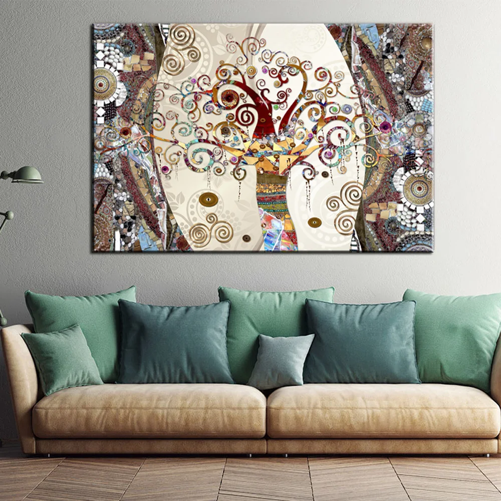 

Tree of Life Canvas Painting Wall Art Prints Posters Classical Abstract Oil Paintings For Living Room Unframed