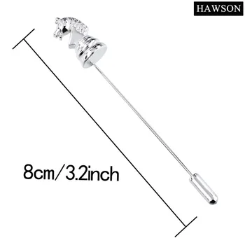 

Hot Sale Horse Brooch Pin Safety Long Needle Silver Color Animal Brooches Party Jewelry Mens Suit Accessories