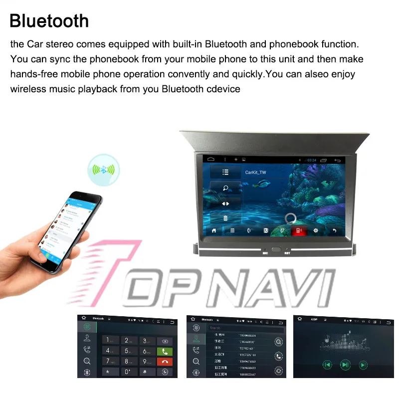 Discount Topnavi 7" Quad Core Android 6.0 Car GPS Navigation for Pilot 2009 2010 2011 2012 Autoradio Multimedia Audio Stereo,NO DVD 21