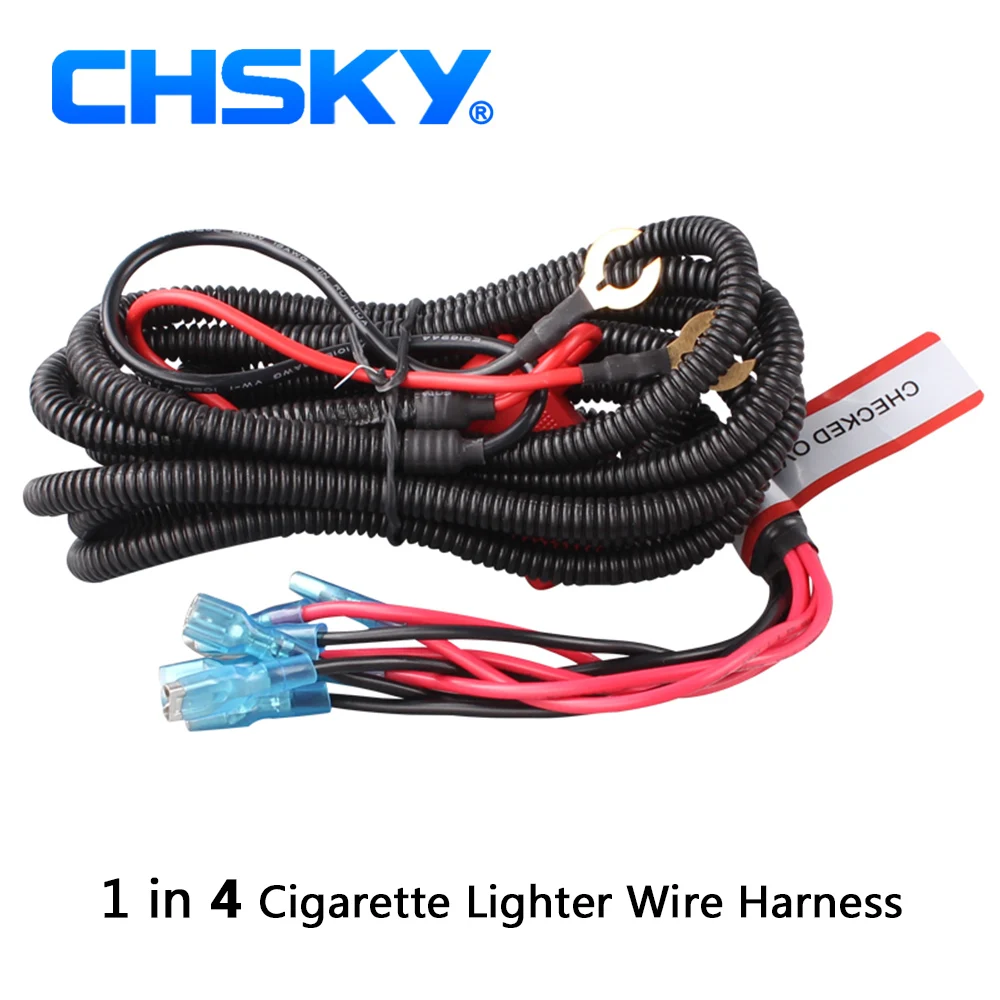 CHSKY High Quality Wiring Harness Suitable for Car Cigarette Lighter Power Socket & Car USB