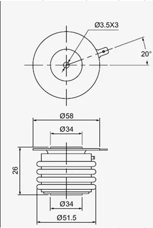 Тиристорная контрольная трубка: KP500-16 KP500A 1600 V/KP500-14 500A 1400 V