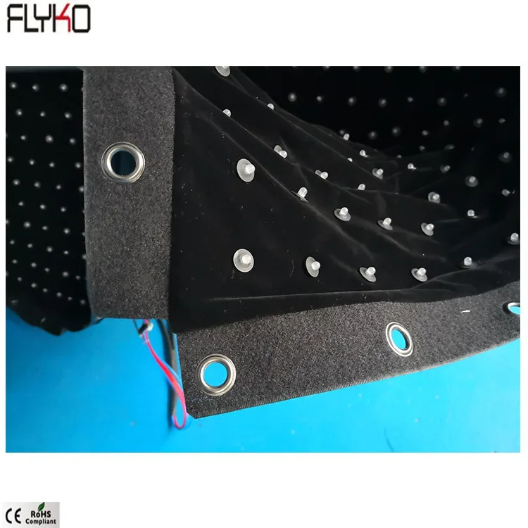 Flyko высокое качество складной светодиодный дисплей P50mm 2x3 м используется в свадебные украшения светодиодный видео шторы