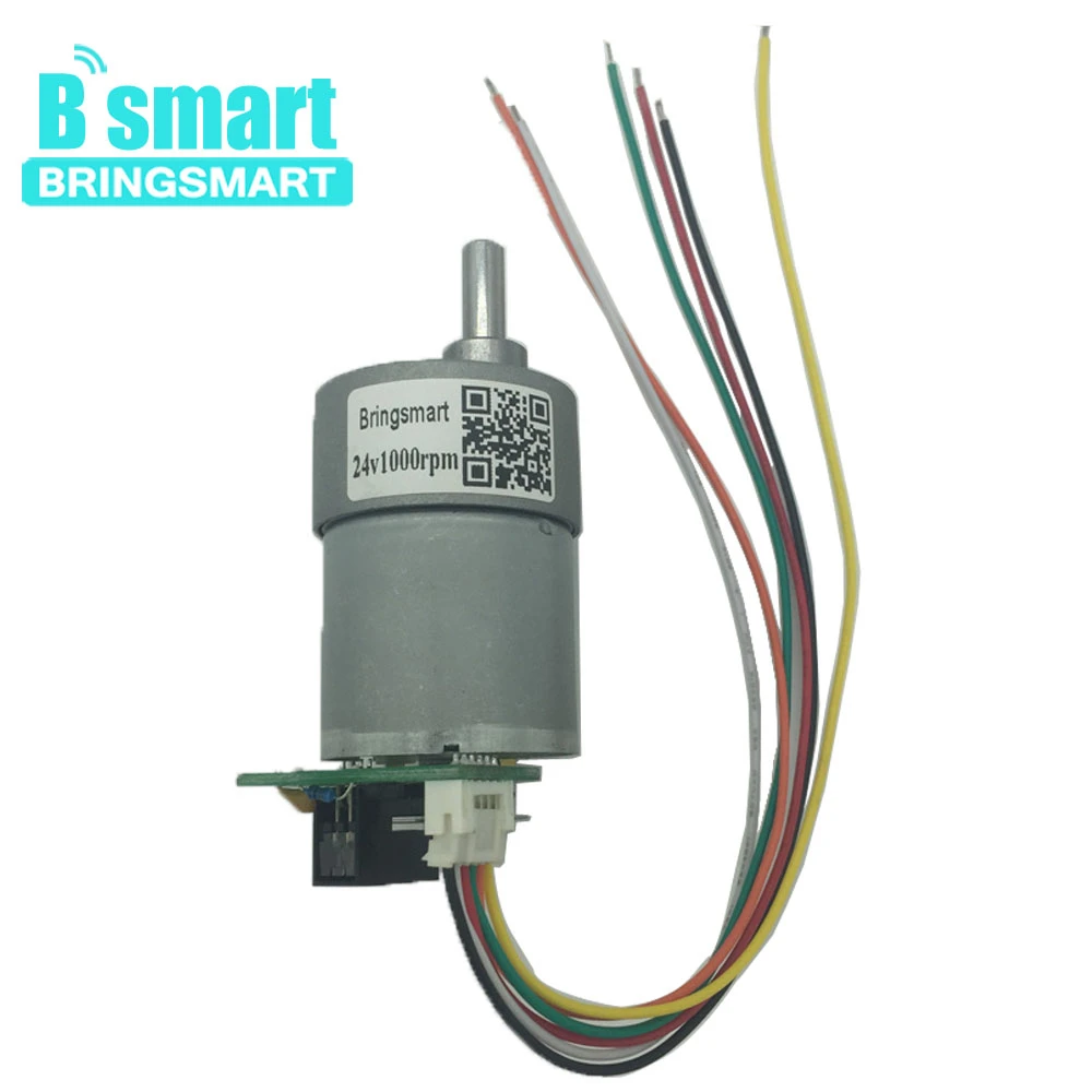 Bringsmart JGB37-3530A 12 В 24 в шестерни мотор поворачиваемый с кодирующий диск 12-1600 об./мин. DC фотоэлектрический кодер Двигатель с редуктором