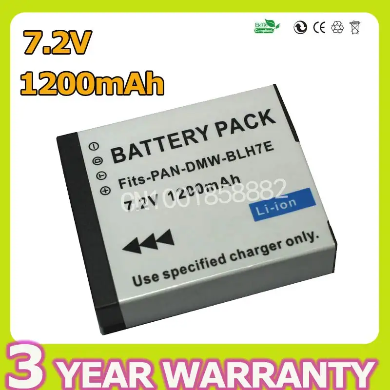 

1200mAh 7.2V DMW-BLH7 DMWBLH7 DMW BLH7 DMW-BLH7PP DMW-BLH7E Camera Battery for Panasonic DMC-GM1 GM1 DMC-GM5 GM5 DMC-GF7 GF