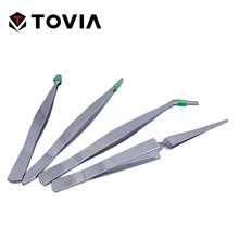 TOVIA 4 шт./компл. прецизионные пинцеты нержавеющая сталь Толстая Электроника щипцы для бровей противоскольжения макияж ремонт мульти инструменты