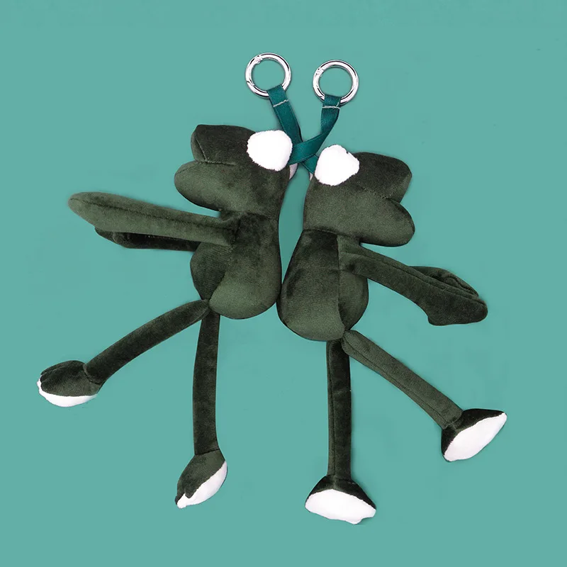 

2019 Popular Sesame Street Key Chain 21cm long leg Frog Plush Doll Key Chain Pendant Bag Key Holder Couple Gift Bag Pendant