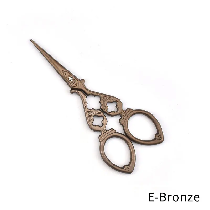 24 стиля Looen ножницы из нержавеющей стали для вышивки крестом Швейные Инструменты Costura ножницы ручной работы аксессуары для инструментов DIY - Цвет: E-Bronze