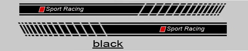 2 шт. новейший дизайн! Автосигнализация с боковой стикеры декоративные для тела для Audi sline A1 A3 A4 A5 A6 A6L A7 A8 S3 S6 Q3 Q5 Q7 TT S RS - Название цвета: Черный