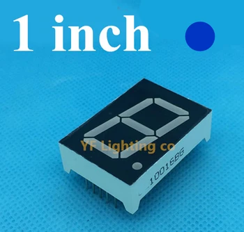 

BLUE 1 inch 7 Segment LED Display 1 Bit Digital Tube 1" 1in Common ANODE(Nixie tube)