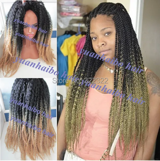 New Colored Two Tone Kinky Afro Ombre Marley Twist 100 Kanekalon