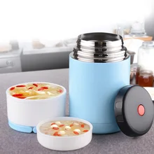 800 ml Solide Edelstahl Termos Isolierflasche Mittagessen Bento Box Isoliert Flasche Tragbare Lebensmittelbehälter Lunchbox für Kinder